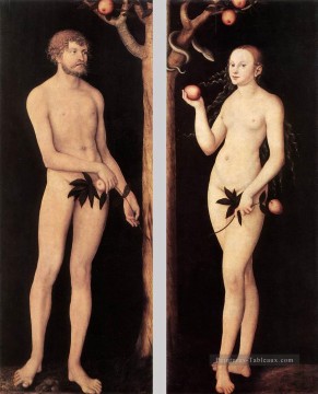 Nu classique œuvres - Adam et Eve 1531 religieuse Lucas Cranach l’Ancien Nu